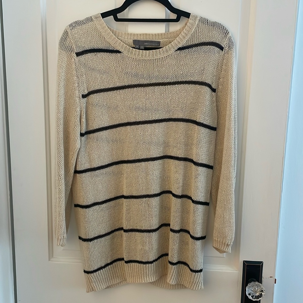 Cross Back Striped Sweater
